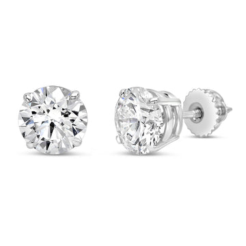 stud Earrings in 18k with 4.0 ct Lab-Grown Diamonds