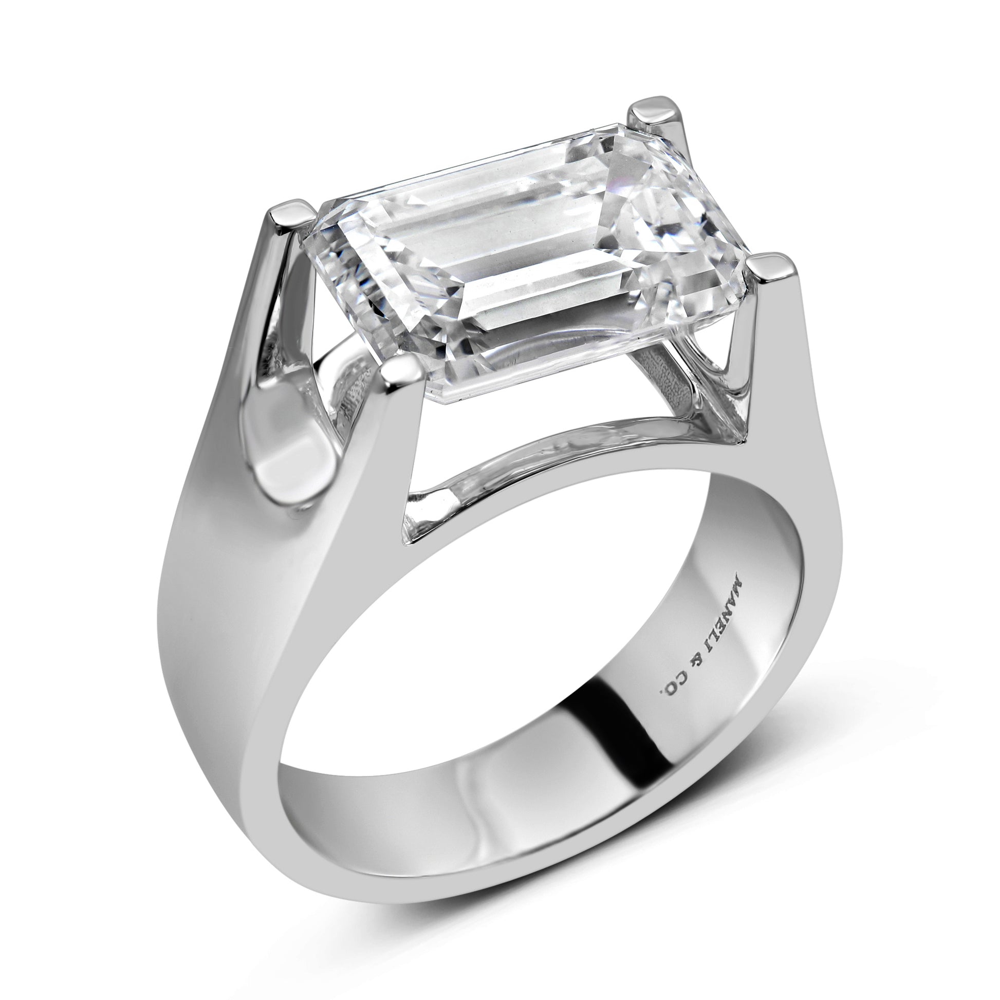 Ring in 14k with 7.48ct Lab-Grown Diamonds mens