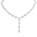 14K White Gold Necklace with 55.16 ct. Lab Grown Pear Diamonds - diamond necklace