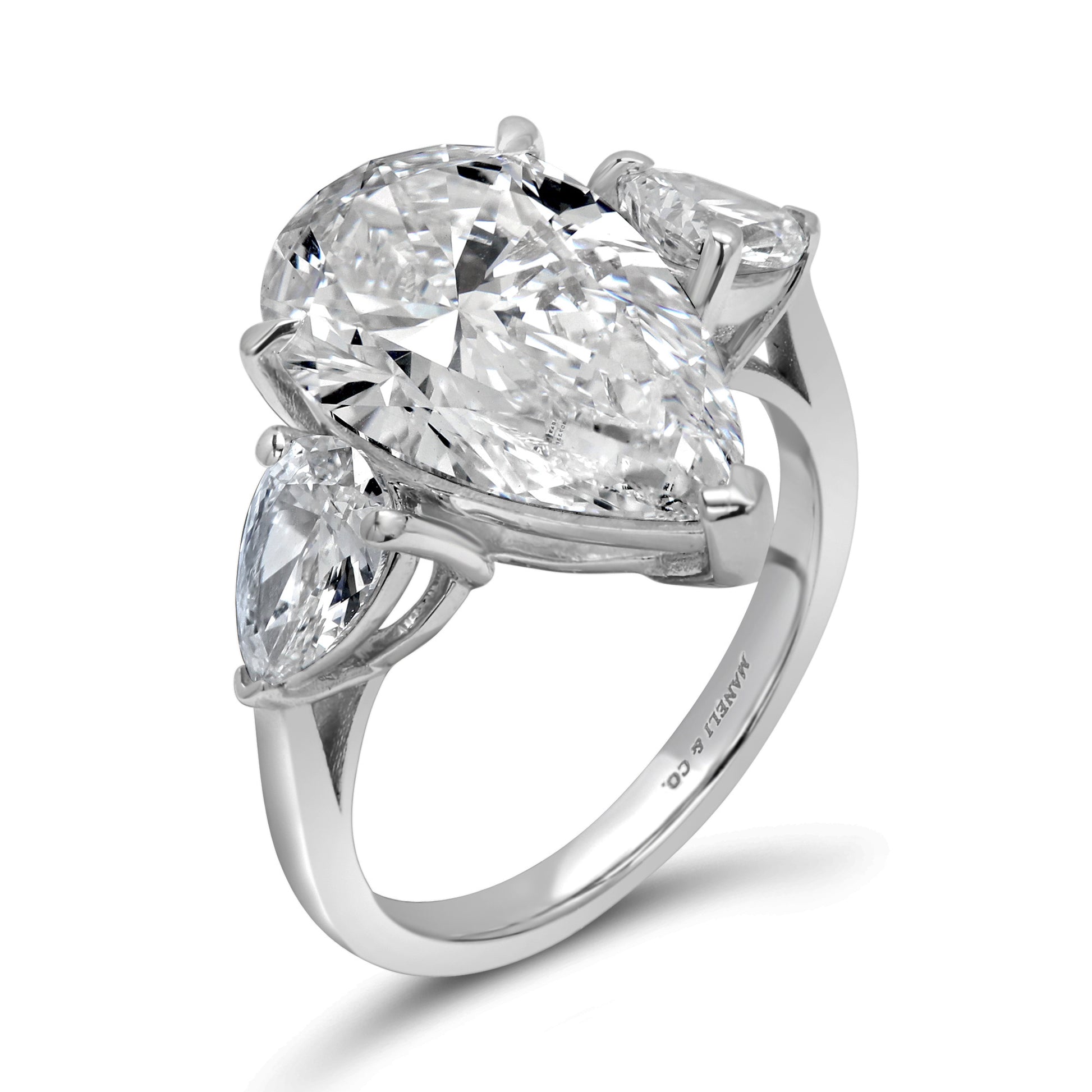 Ring in 14k with 6.77ct Lab-Grown Diamonds  Pear