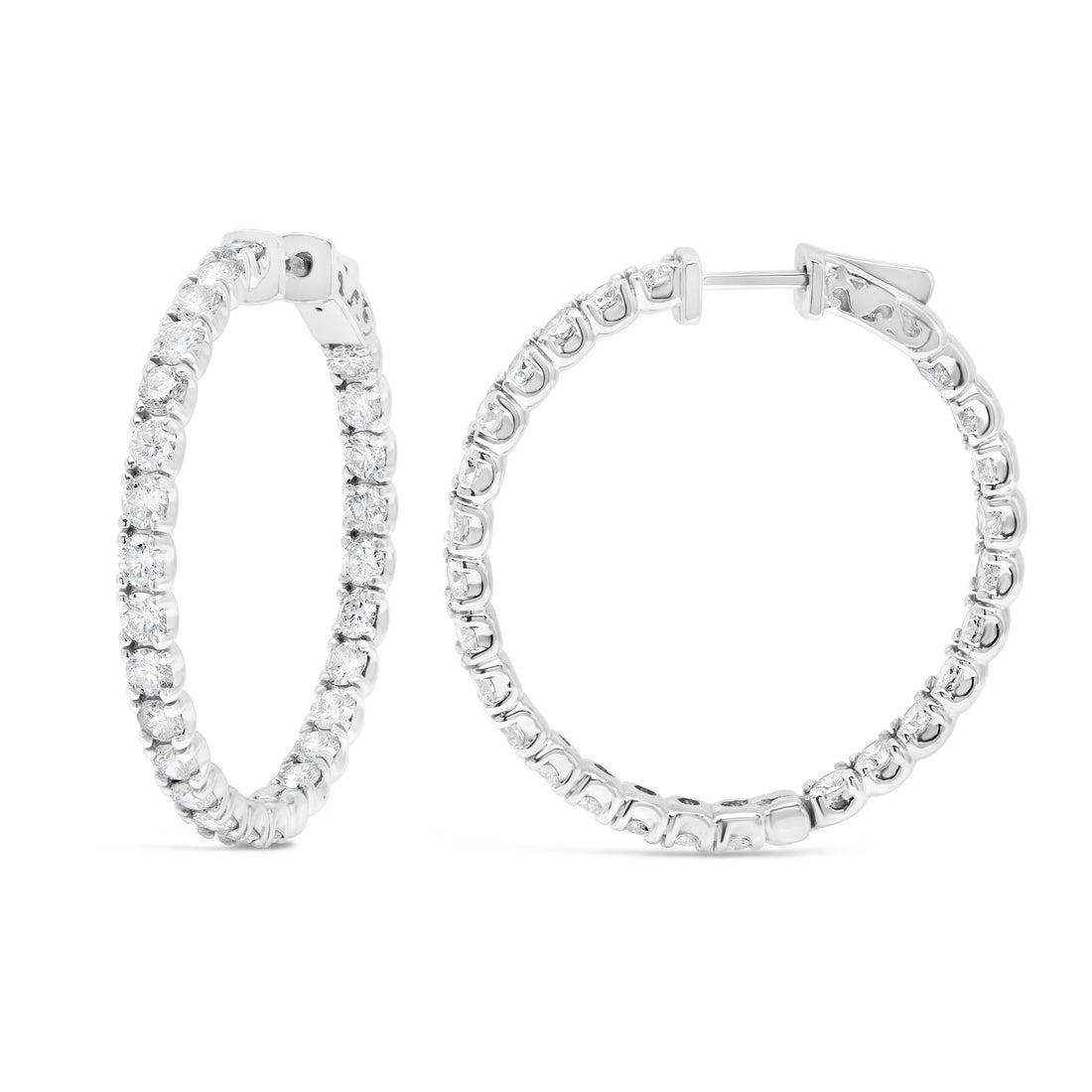 Hoop Earrings Lab-Grown Diamonds