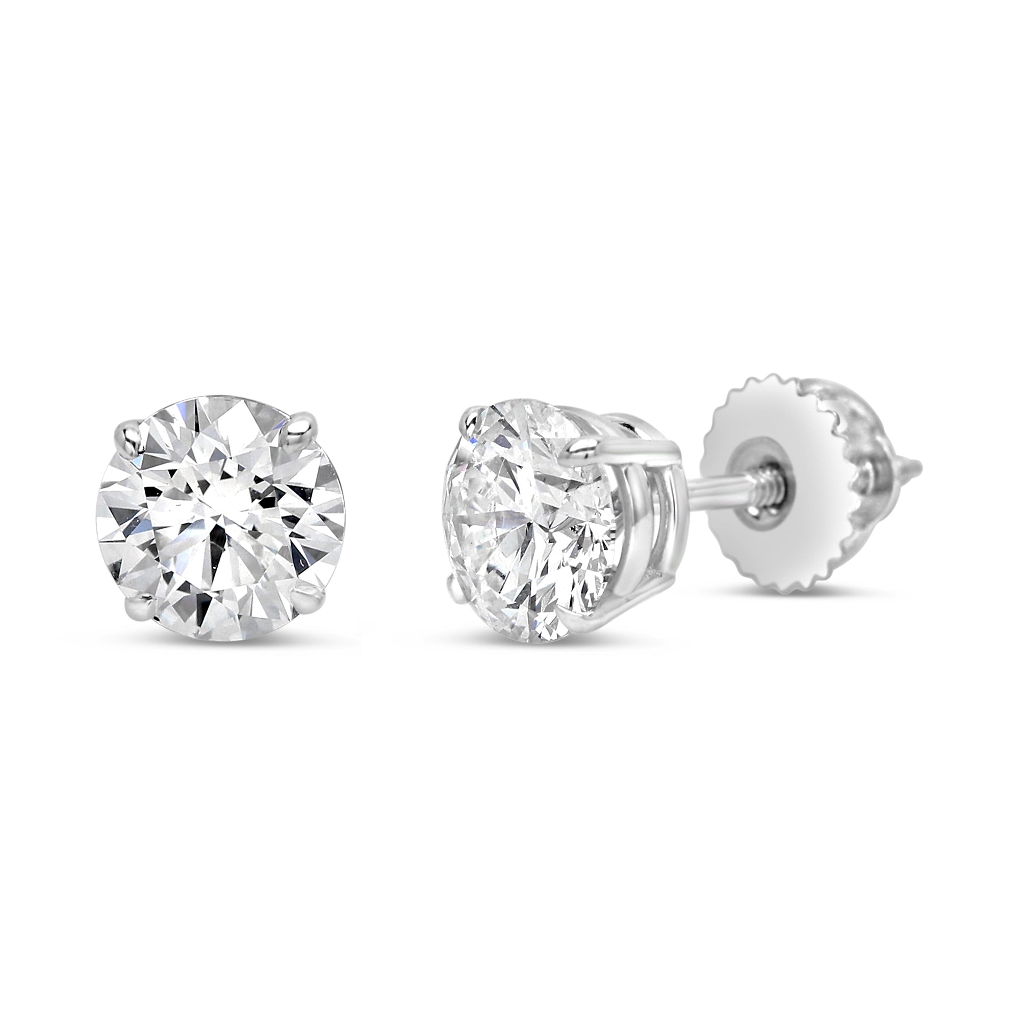 Earrings in 18k with 2.0ct Lab-Grown Diamonds
