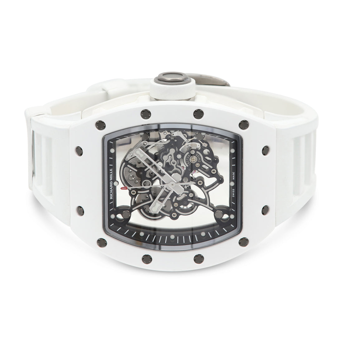 RM 055 "Bubba Watson"  White Ceramic Transparent Dial