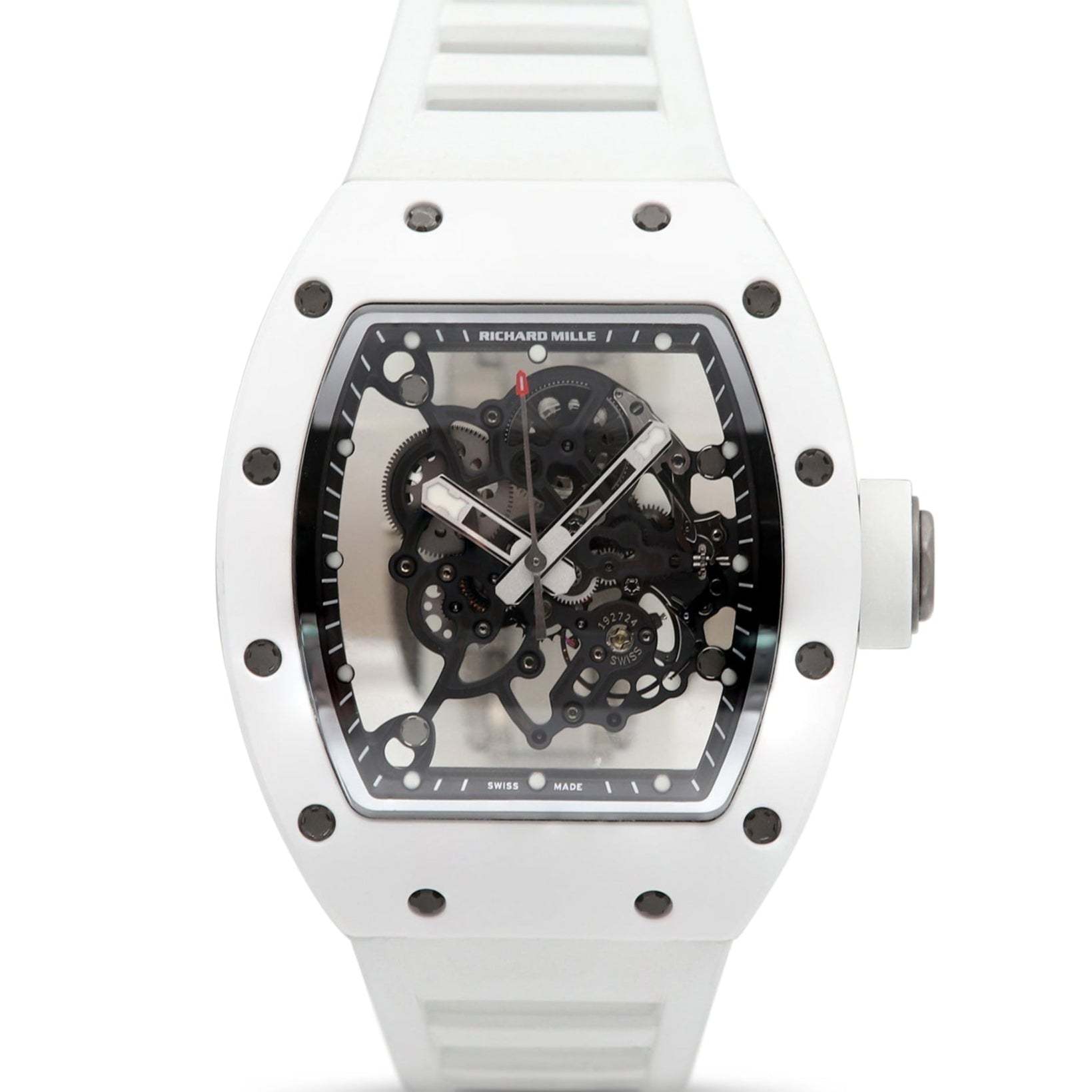 RM 055 "Bubba Watson"  White Ceramic Transparent Dial