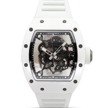 RM 055 "Bubba Watson"  White Ceramic Transparent Dial